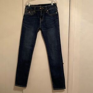 True Religion Women’s Jeans (Rocco) Blue with detailed back pockets, Size (31)